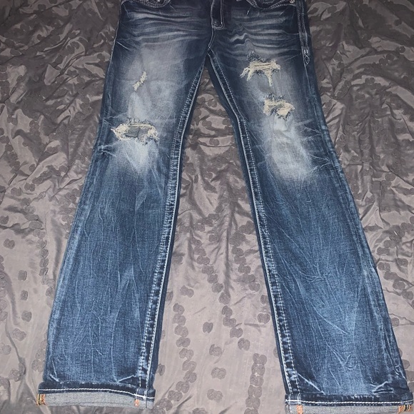 🚫SOLD🚫 New Women’s Rock Revival Sosie Mid-Rise Straight Jeans - Picture 5 of 15